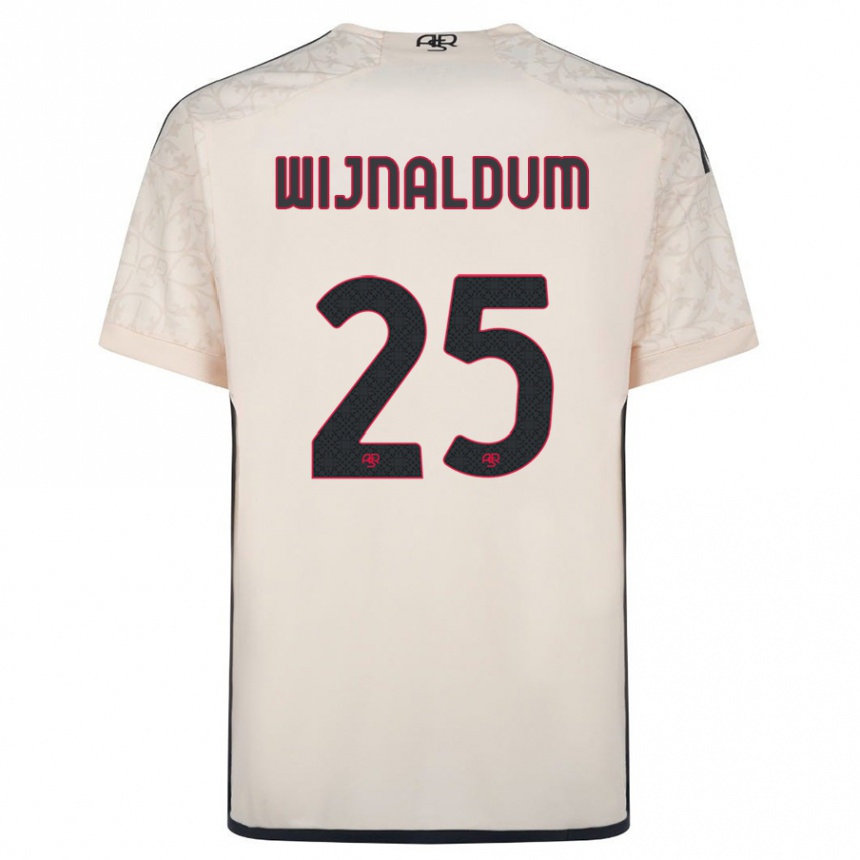 Hombre Fútbol Camiseta Georginio Wijnaldum #25 Blanquecino 2ª Equipación 2023/24 Perú