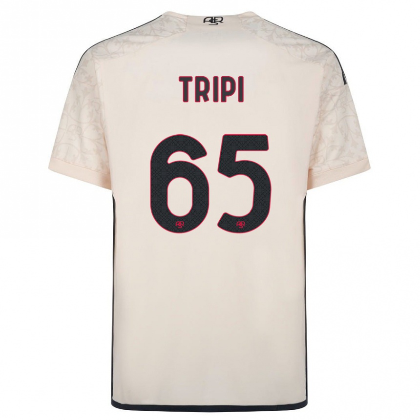 Hombre Fútbol Camiseta Filippo Tripi #65 Blanquecino 2ª Equipación 2023/24 Perú