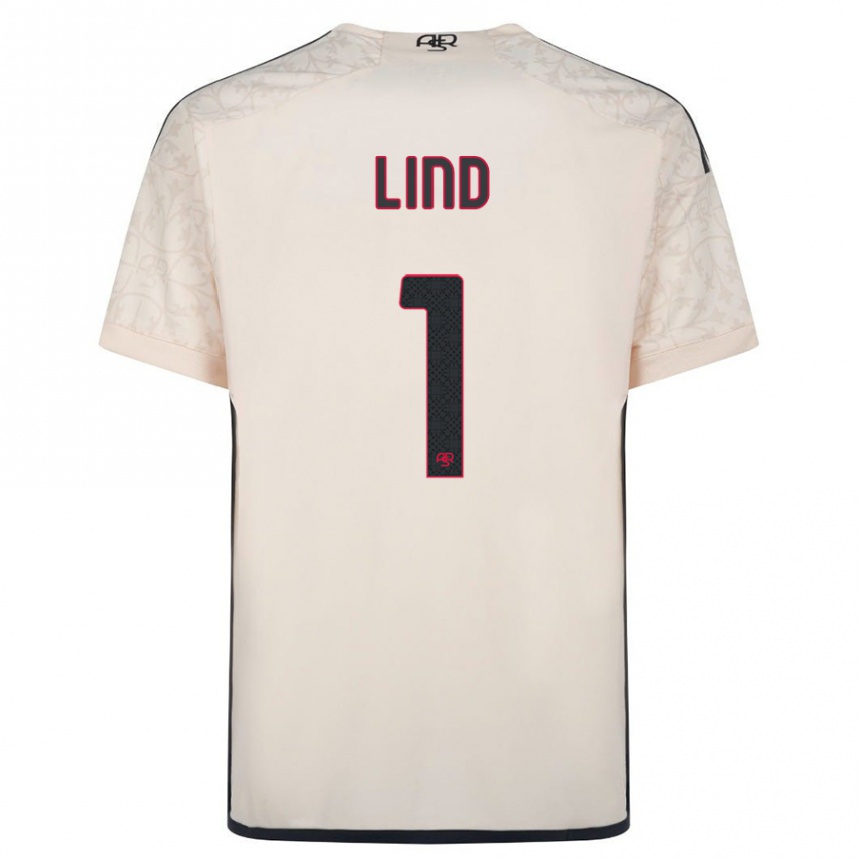 Hombre Fútbol Camiseta Emma Lind #1 Blanquecino 2ª Equipación 2023/24 Perú