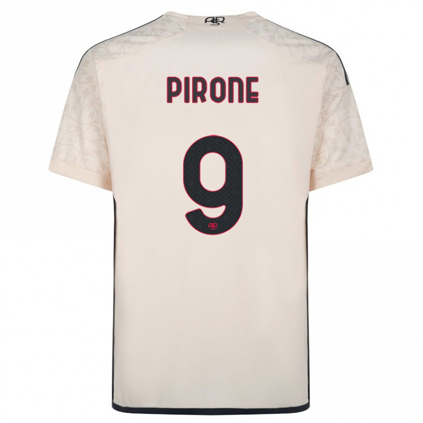 Hombre Fútbol Camiseta Valeria Pirone #9 Blanquecino 2ª Equipación 2023/24 Perú