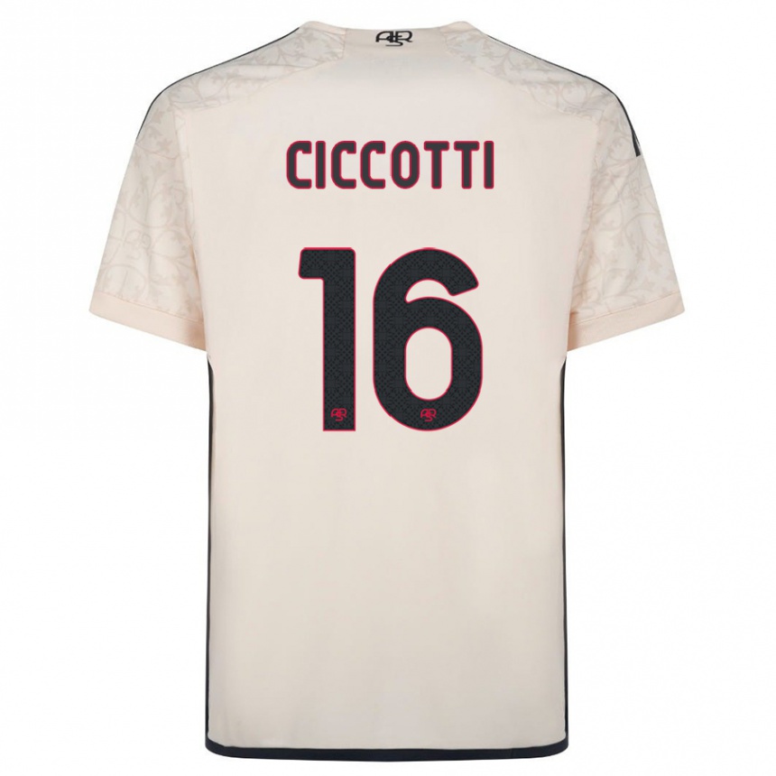 Hombre Fútbol Camiseta Claudia Ciccotti #16 Blanquecino 2ª Equipación 2023/24 Perú