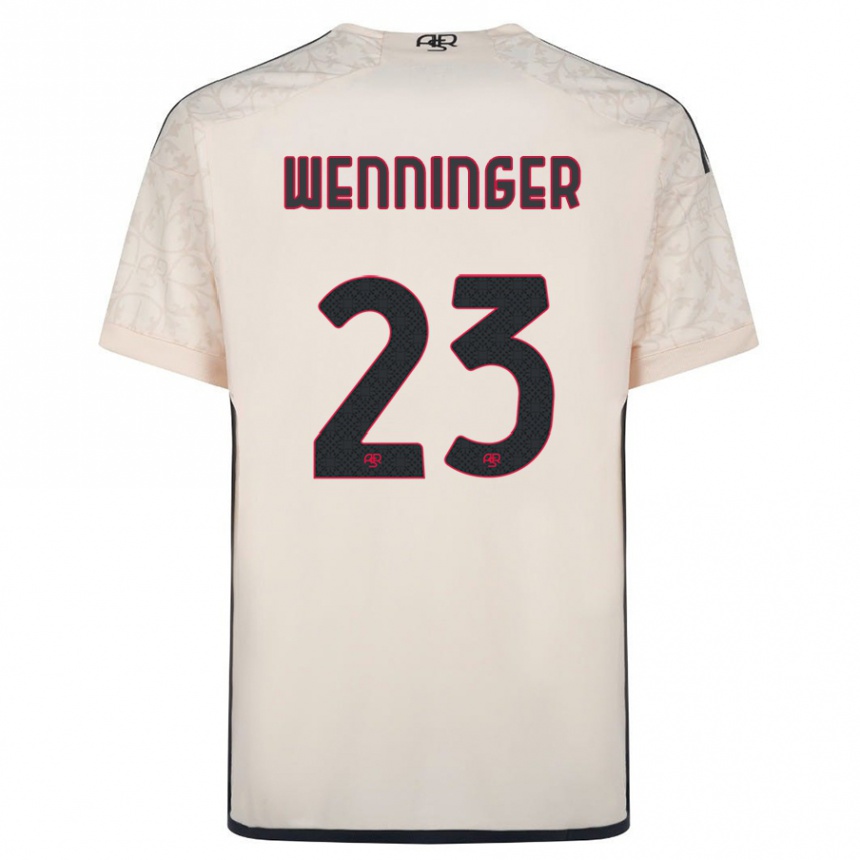 Hombre Fútbol Camiseta Carina Wenninger #23 Blanquecino 2ª Equipación 2023/24 Perú