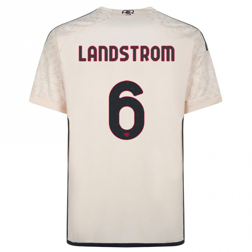 Hombre Fútbol Camiseta Elin Landstrom #6 Blanquecino 2ª Equipación 2023/24 Perú