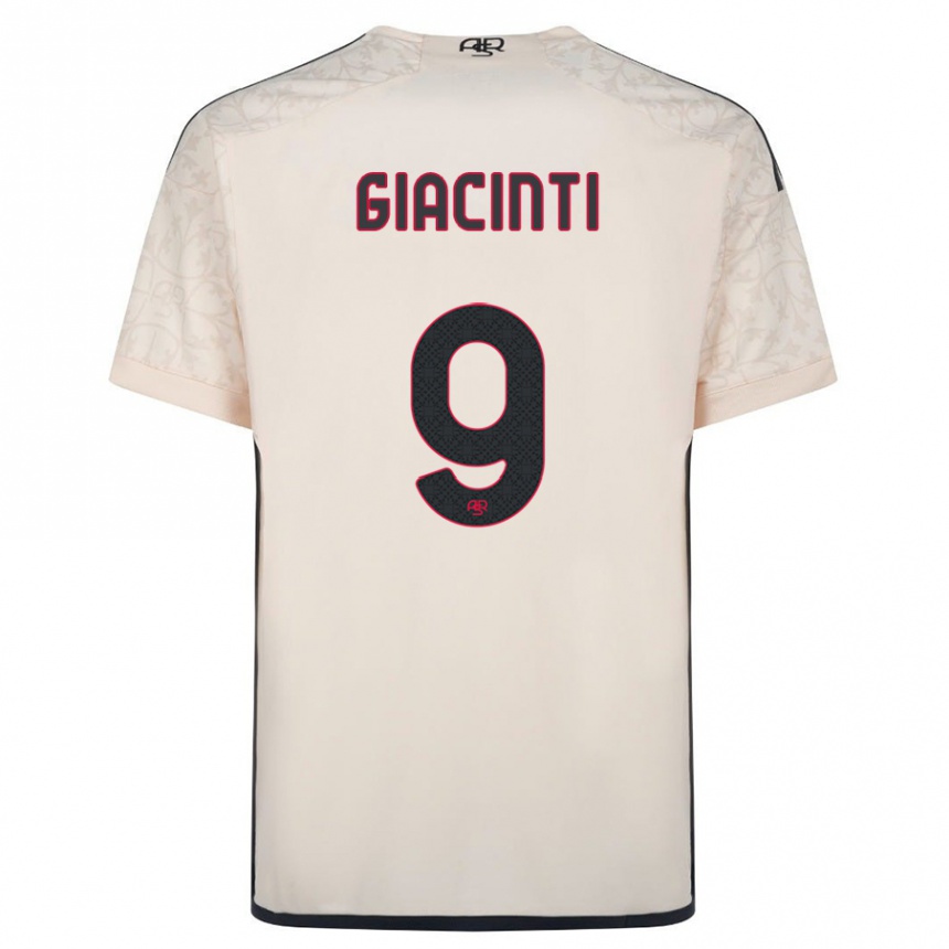 Hombre Fútbol Camiseta Valentina Giacinti #9 Blanquecino 2ª Equipación 2023/24 Perú