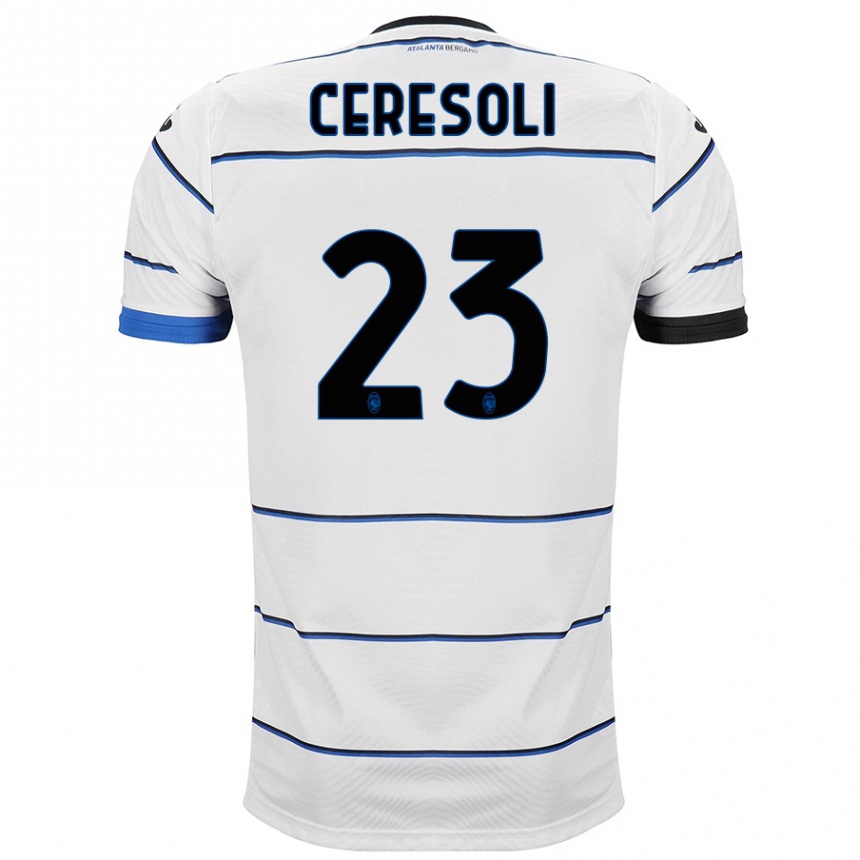 Hombre Fútbol Camiseta Andrea Ceresoli #23 Blanco 2ª Equipación 2023/24 Perú