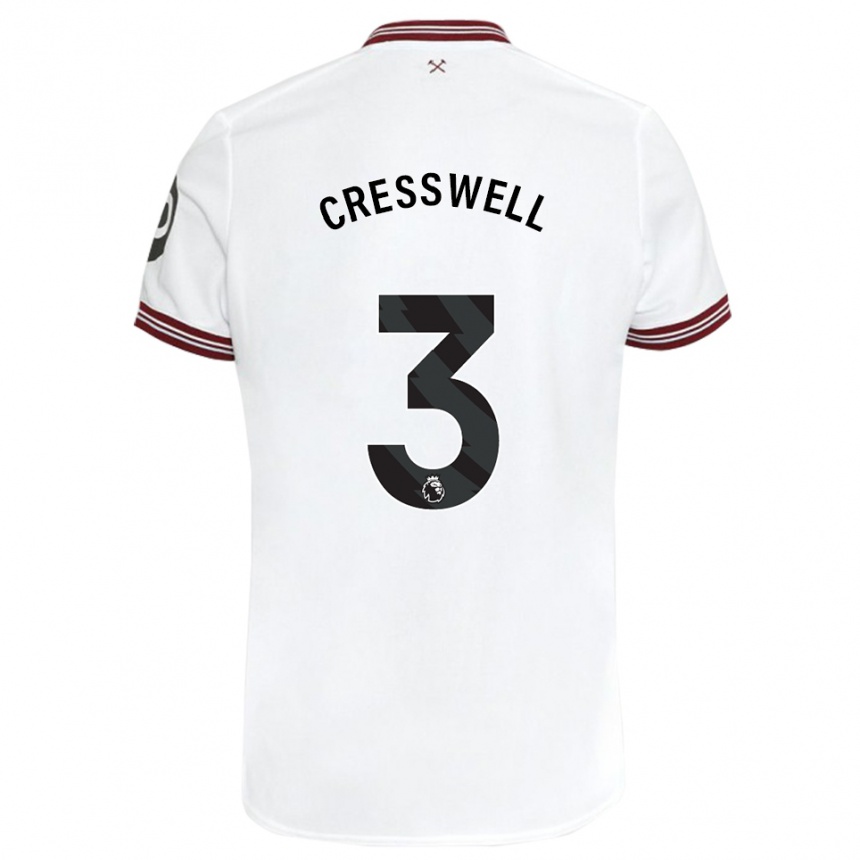 Mujer Fútbol Camiseta Aaron Cresswell #3 Blanco 2ª Equipación 2023/24 Perú