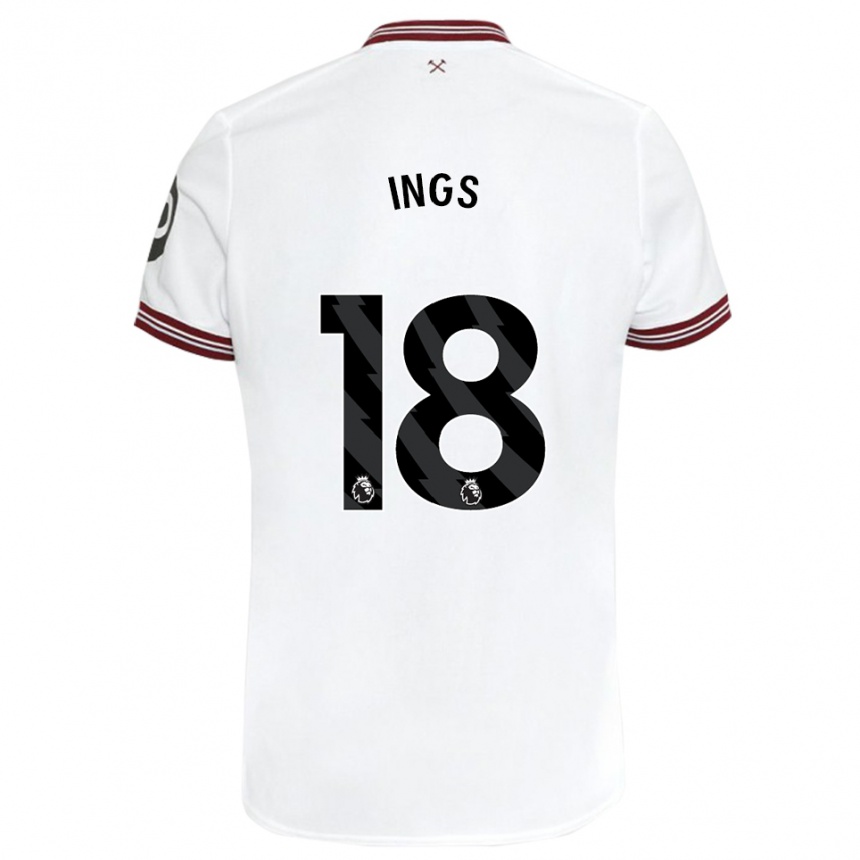 Mujer Fútbol Camiseta Danny Ings #18 Blanco 2ª Equipación 2023/24 Perú