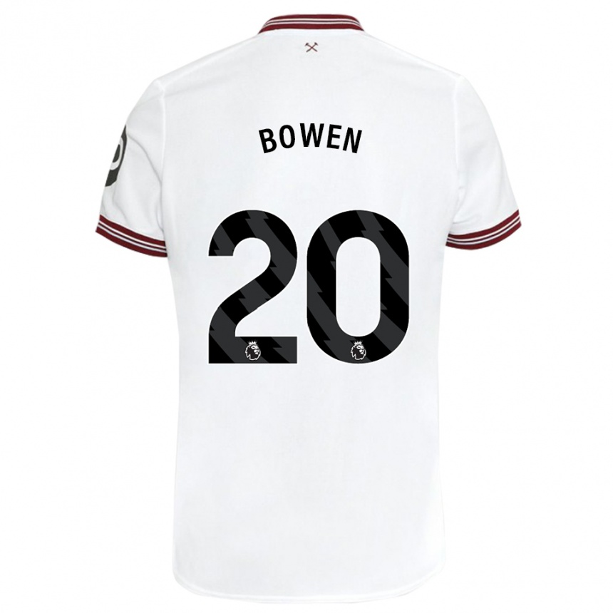 Mujer Fútbol Camiseta Jarrod Bowen #20 Blanco 2ª Equipación 2023/24 Perú