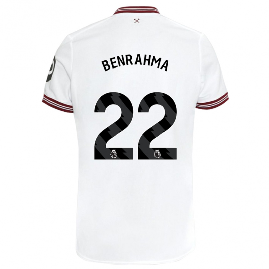 Mujer Fútbol Camiseta Saïd Benrahma #22 Blanco 2ª Equipación 2023/24 Perú