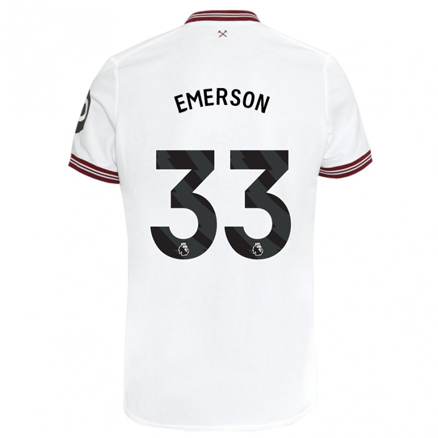 Mujer Fútbol Camiseta Emerson Palmieri #33 Blanco 2ª Equipación 2023/24 Perú