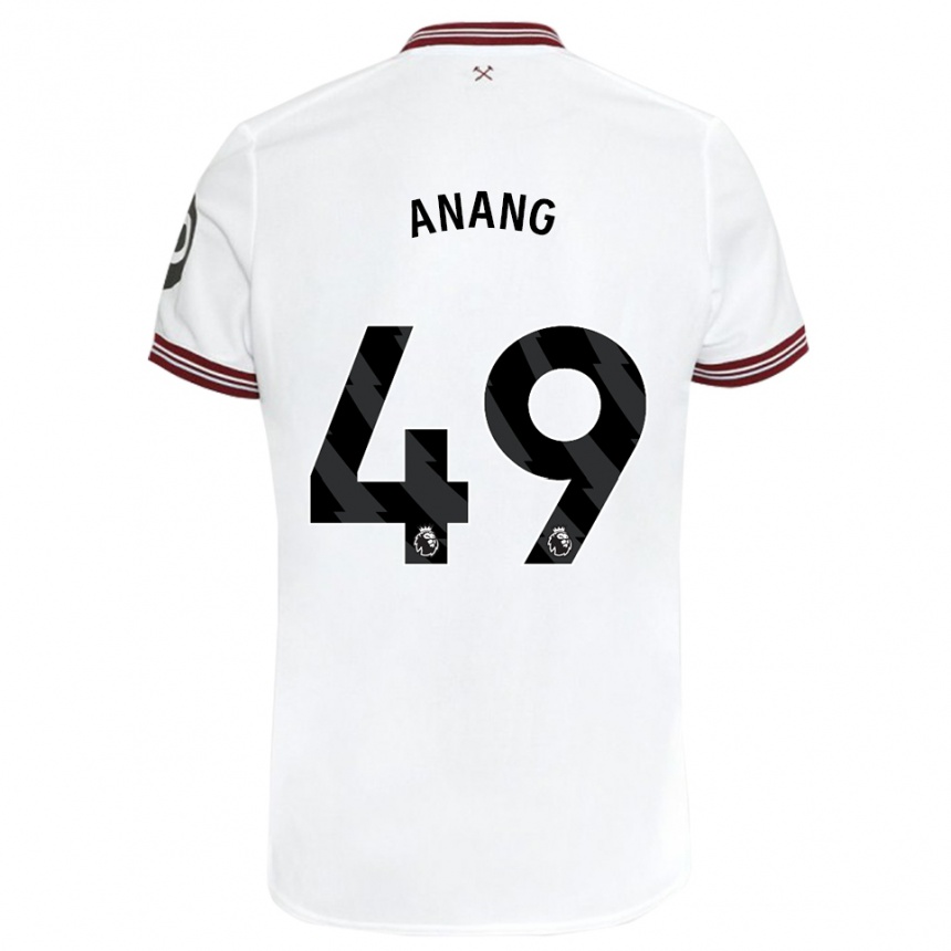 Mujer Fútbol Camiseta Joseph Anang #49 Blanco 2ª Equipación 2023/24 Perú