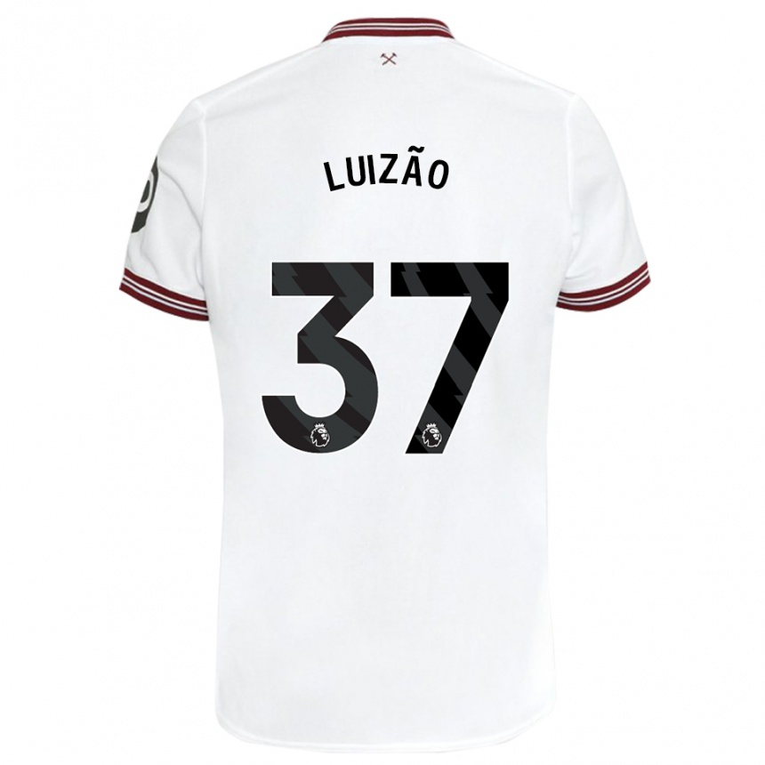 Mujer Fútbol Camiseta Luizão #37 Blanco 2ª Equipación 2023/24 Perú