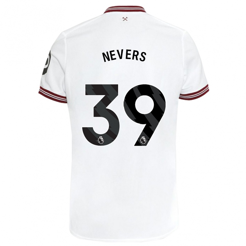 Mujer Fútbol Camiseta Thierry Nevers #39 Blanco 2ª Equipación 2023/24 Perú