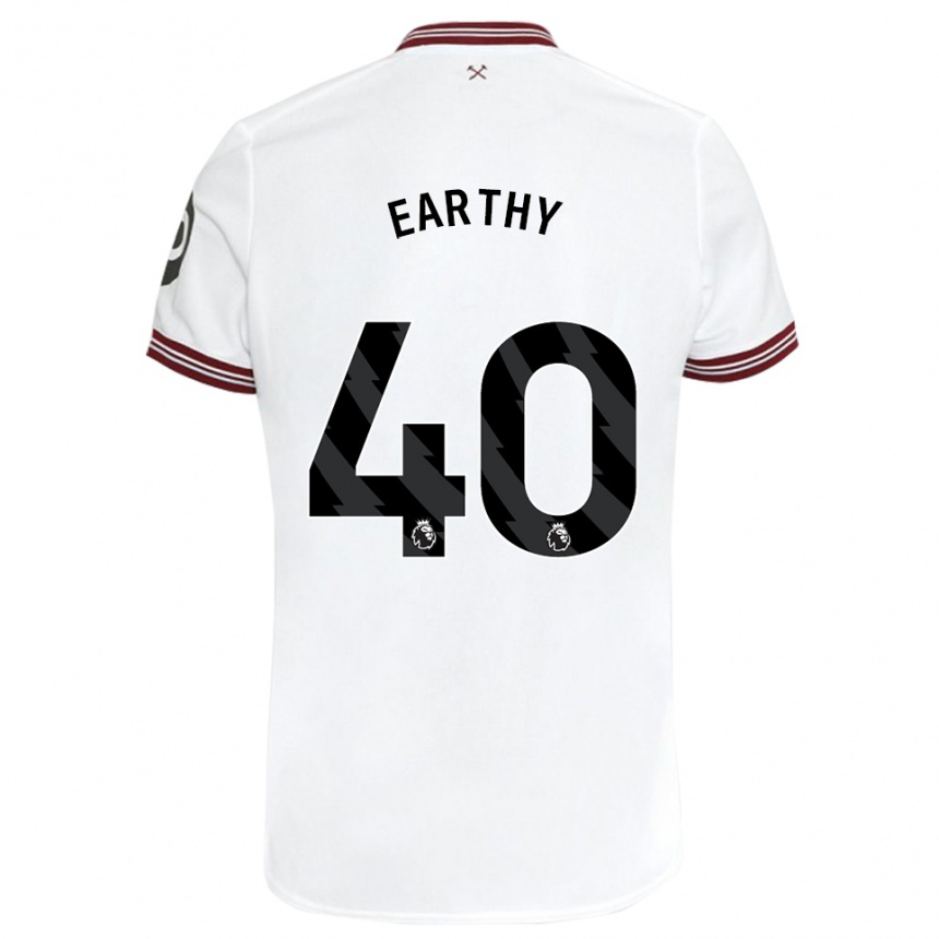 Mujer Fútbol Camiseta George Earthy #40 Blanco 2ª Equipación 2023/24 Perú