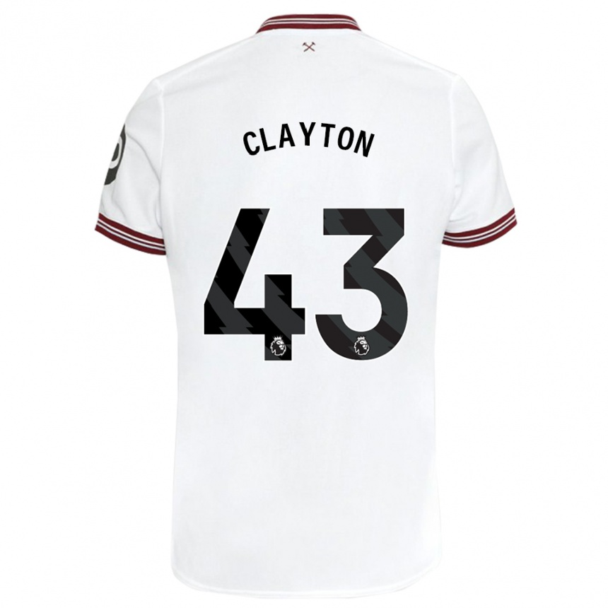 Mujer Fútbol Camiseta Regan Clayton #43 Blanco 2ª Equipación 2023/24 Perú