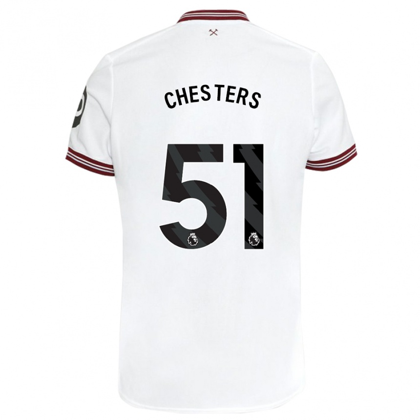 Mujer Fútbol Camiseta Dan Chesters #51 Blanco 2ª Equipación 2023/24 Perú