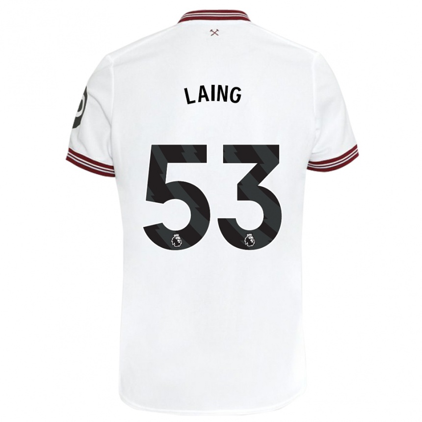 Mujer Fútbol Camiseta Levi Laing #53 Blanco 2ª Equipación 2023/24 Perú