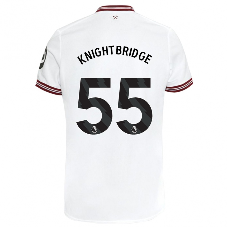 Mujer Fútbol Camiseta Jacob Knightbridge #55 Blanco 2ª Equipación 2023/24 Perú