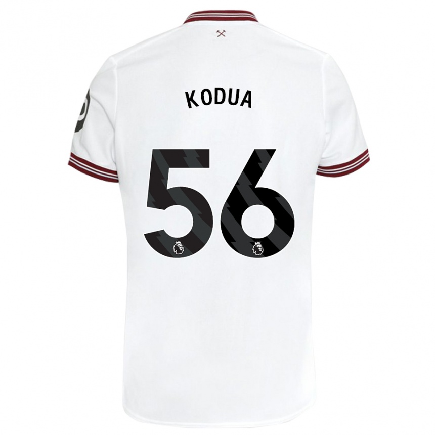 Mujer Fútbol Camiseta Gideon Kodua #56 Blanco 2ª Equipación 2023/24 Perú