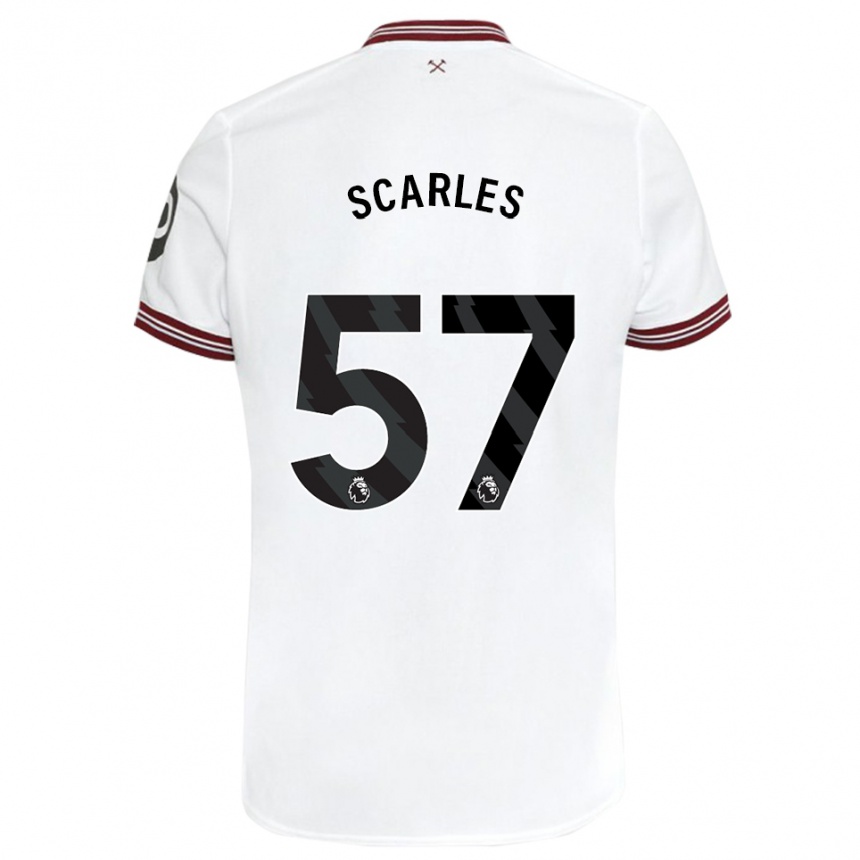 Mujer Fútbol Camiseta Oliver Scarles #57 Blanco 2ª Equipación 2023/24 Perú