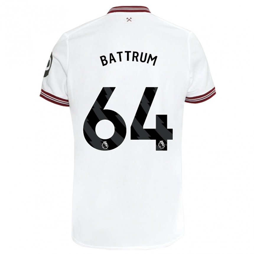 Mujer Fútbol Camiseta Ryan Battrum #64 Blanco 2ª Equipación 2023/24 Perú