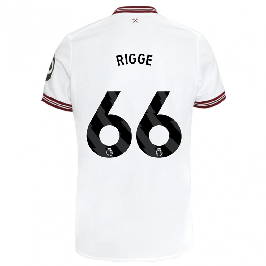 Mujer Fútbol Camiseta Daniel Rigge #66 Blanco 2ª Equipación 2023/24 Perú