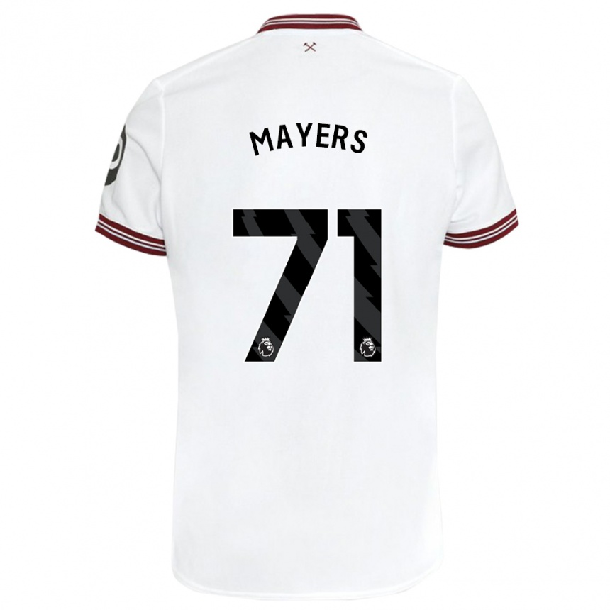 Mujer Fútbol Camiseta Ezra Mayers #71 Blanco 2ª Equipación 2023/24 Perú