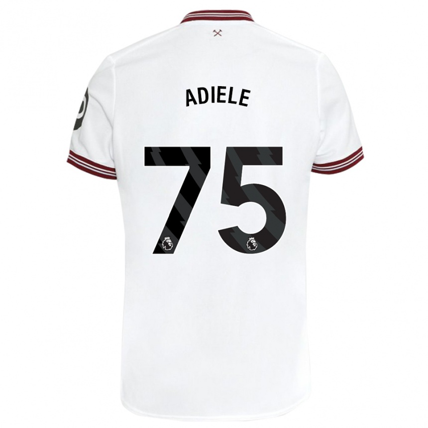 Mujer Fútbol Camiseta Emeka Adiele #75 Blanco 2ª Equipación 2023/24 Perú