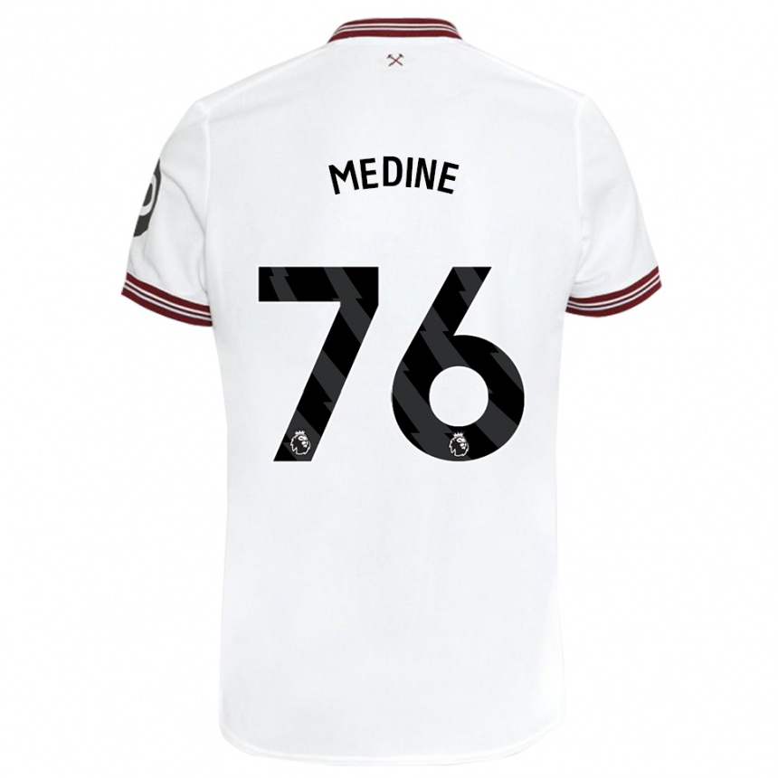 Mujer Fútbol Camiseta Jethro Medine #76 Blanco 2ª Equipación 2023/24 Perú