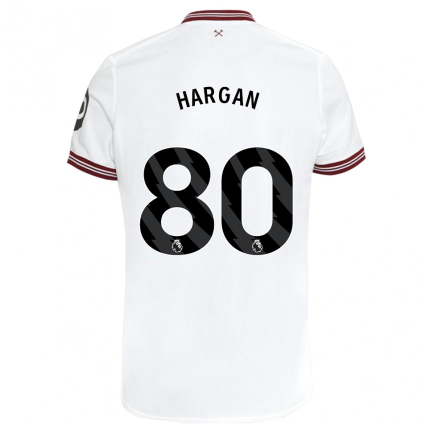 Mujer Fútbol Camiseta Riley Hargan #80 Blanco 2ª Equipación 2023/24 Perú