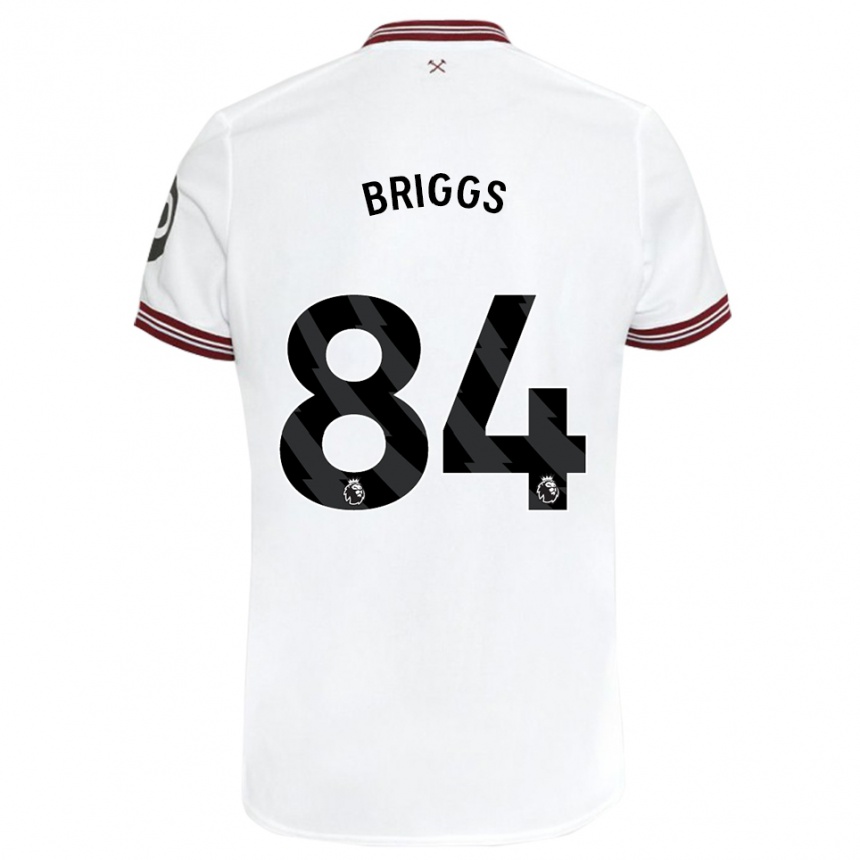 Mujer Fútbol Camiseta Josh Briggs #84 Blanco 2ª Equipación 2023/24 Perú