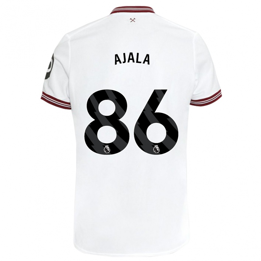 Mujer Fútbol Camiseta Joshua Ajala #86 Blanco 2ª Equipación 2023/24 Perú