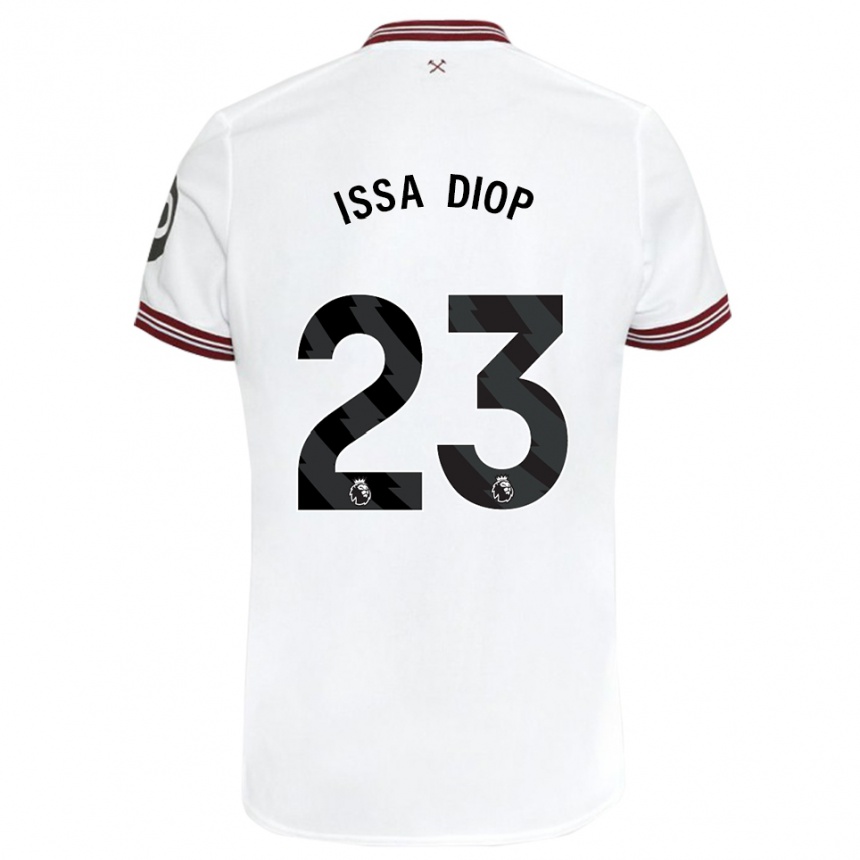 Mujer Fútbol Camiseta Issa Diop #23 Blanco 2ª Equipación 2023/24 Perú