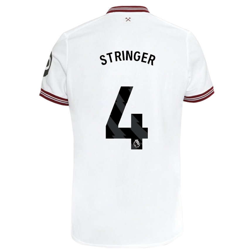 Mujer Fútbol Camiseta Abbey Leigh Stringer #4 Blanco 2ª Equipación 2023/24 Perú