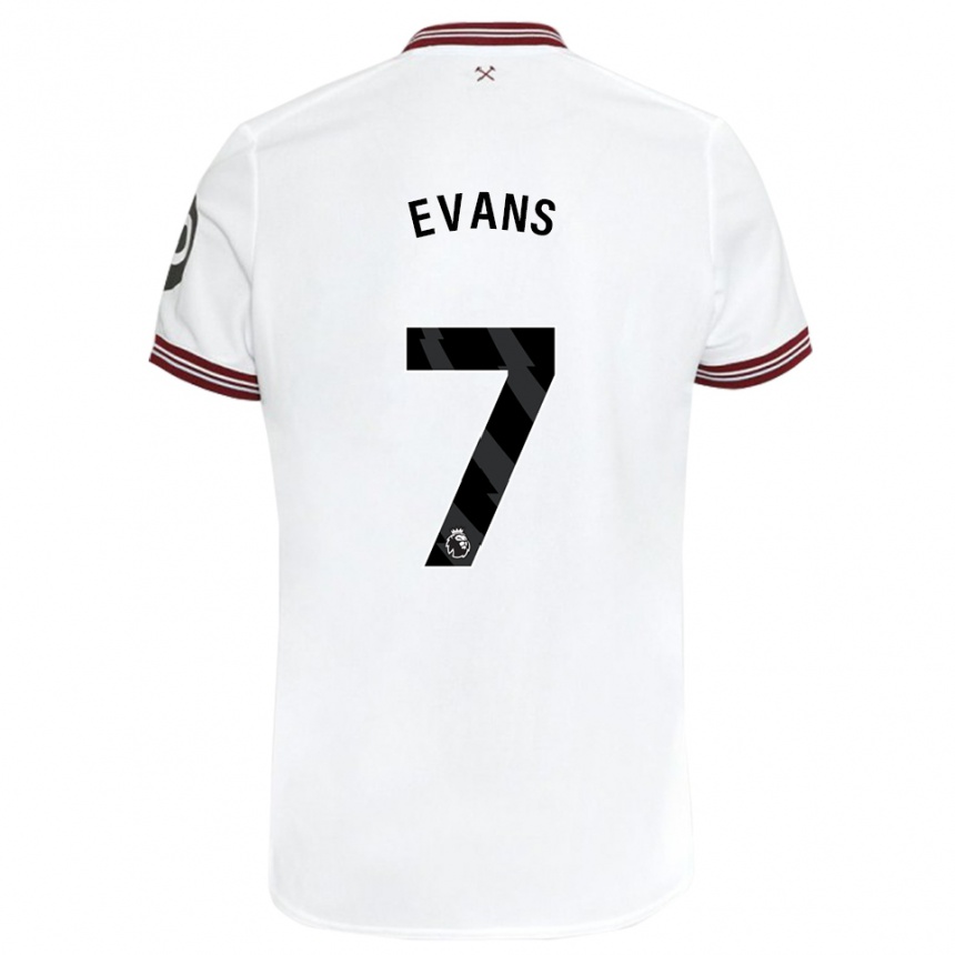 Mujer Fútbol Camiseta Lisa Evans #7 Blanco 2ª Equipación 2023/24 Perú