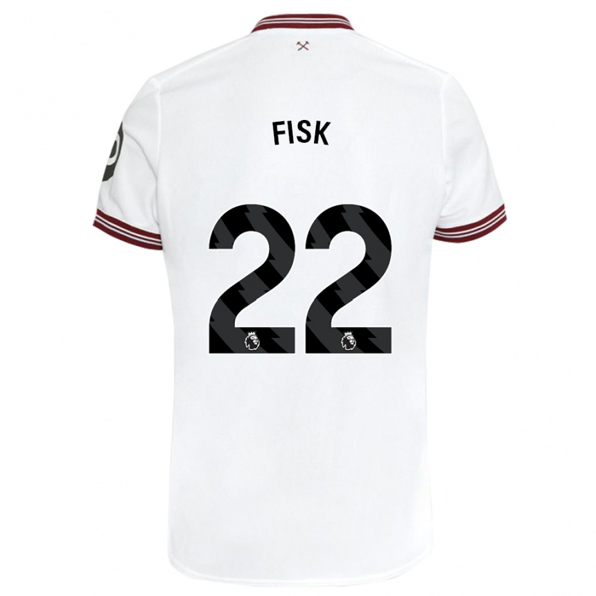 Mujer Fútbol Camiseta Grace Fisk #22 Blanco 2ª Equipación 2023/24 Perú