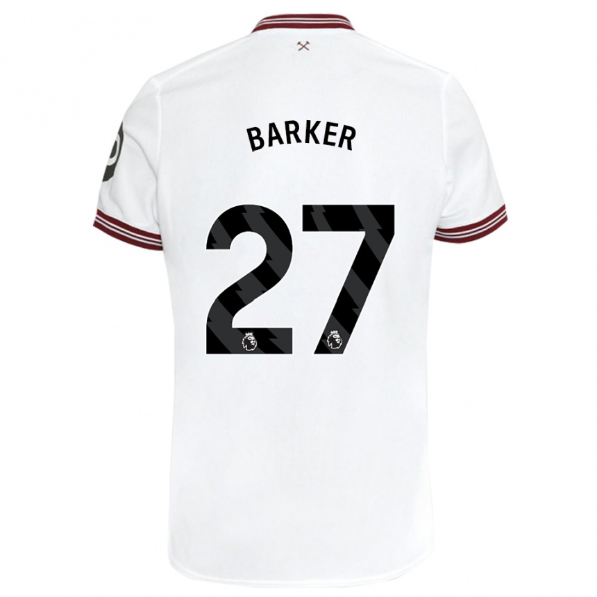 Mujer Fútbol Camiseta Maisy Barker #27 Blanco 2ª Equipación 2023/24 Perú