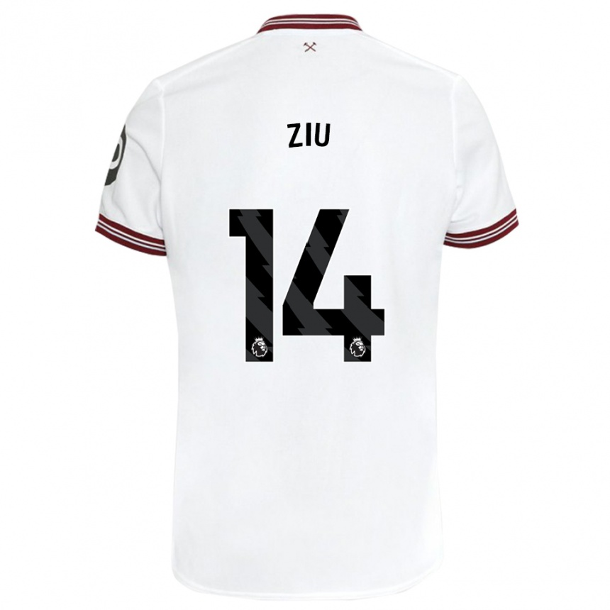 Mujer Fútbol Camiseta Jessica Ziu #14 Blanco 2ª Equipación 2023/24 Perú