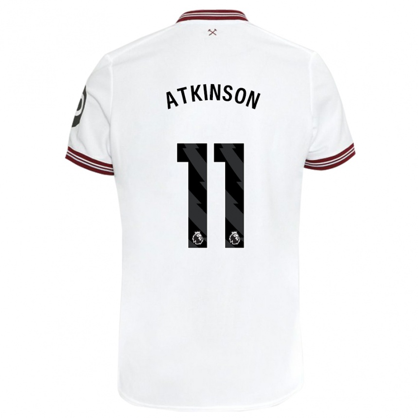 Mujer Fútbol Camiseta Izzy Atkinson #11 Blanco 2ª Equipación 2023/24 Perú