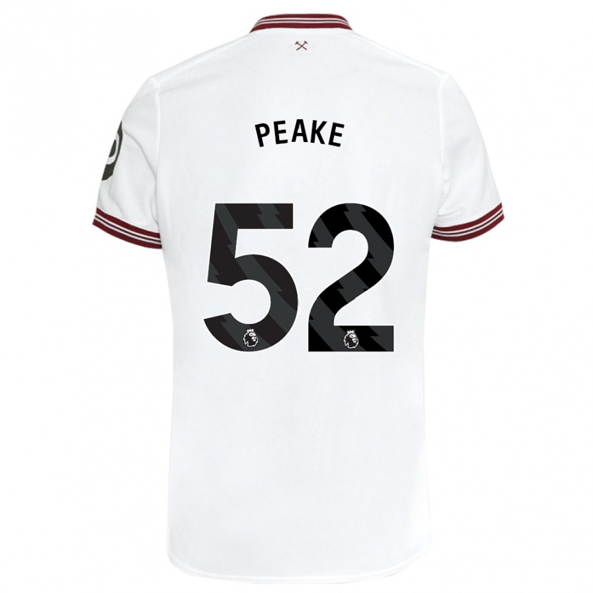 Mujer Fútbol Camiseta Lennon Peake #52 Blanco 2ª Equipación 2023/24 Perú