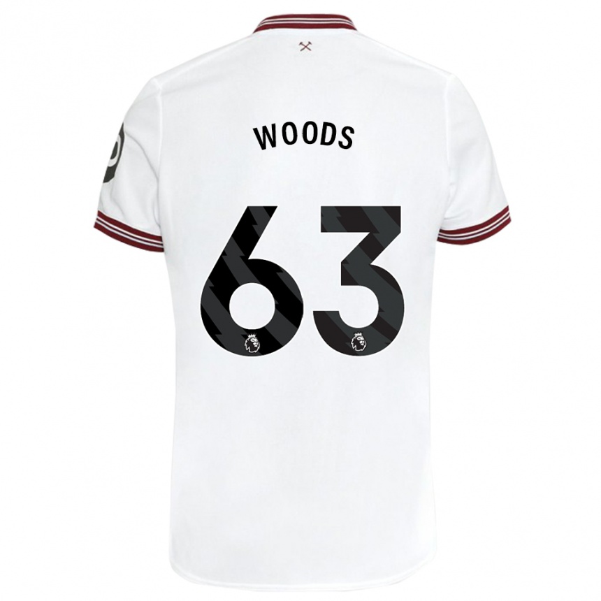 Mujer Fútbol Camiseta Archie Woods #63 Blanco 2ª Equipación 2023/24 Perú