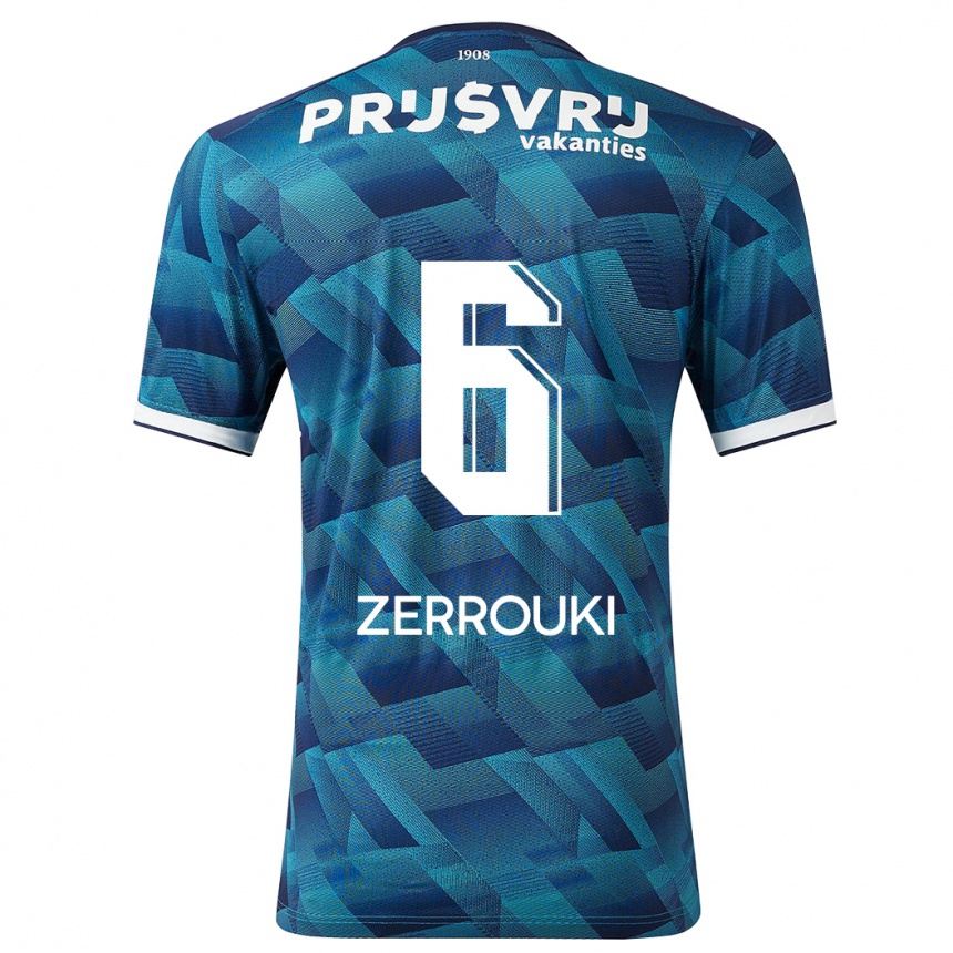 Mujer Fútbol Camiseta Ramiz Zerrouki #6 Azul 2ª Equipación 2023/24 Perú