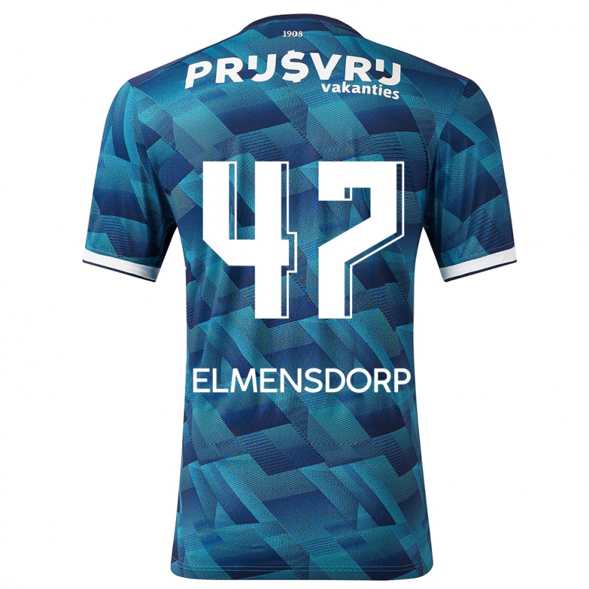 Mujer Fútbol Camiseta Paris Elmensdorp #47 Azul 2ª Equipación 2023/24 Perú