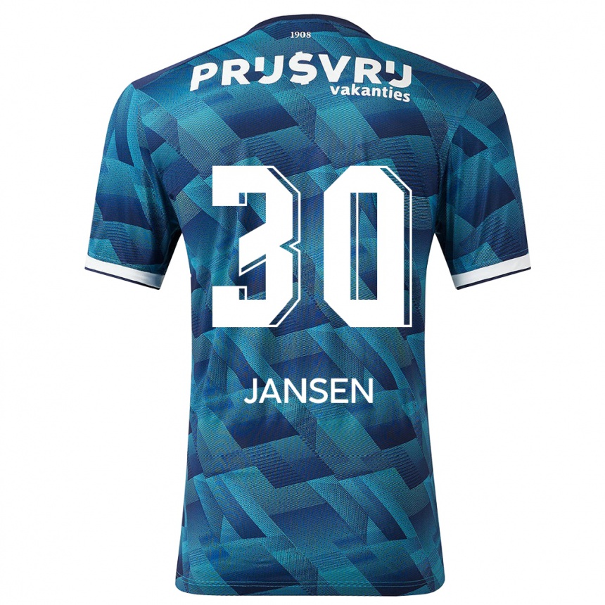 Mujer Fútbol Camiseta Thijs Jansen #30 Azul 2ª Equipación 2023/24 Perú