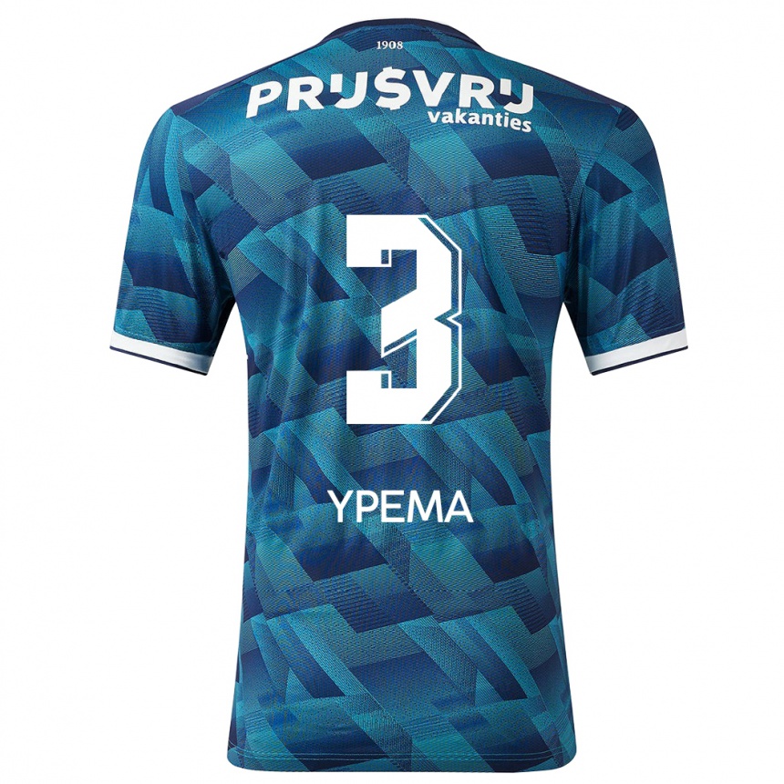 Mujer Fútbol Camiseta Danique Ypema #3 Azul 2ª Equipación 2023/24 Perú