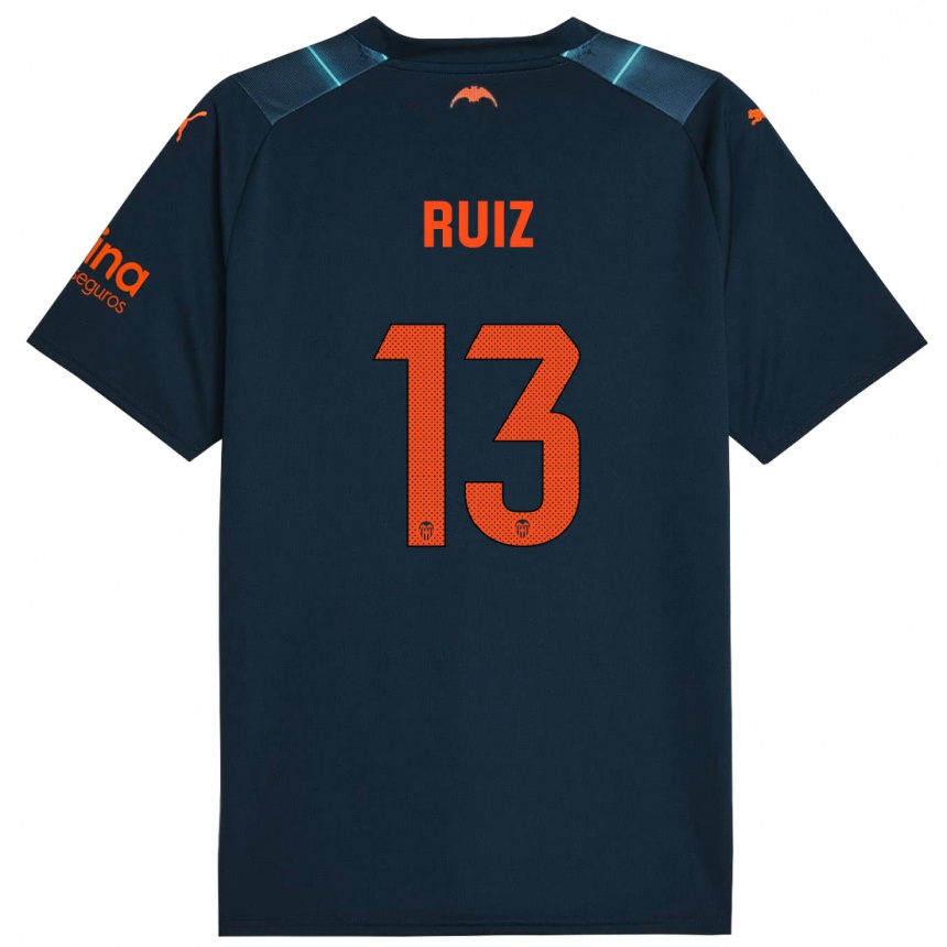 Mujer Fútbol Camiseta Nil Ruiz #13 Azul Marino 2ª Equipación 2023/24 Perú