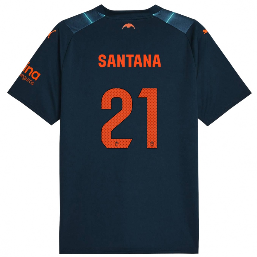 Mujer Fútbol Camiseta Ismael Santana #21 Azul Marino 2ª Equipación 2023/24 Perú