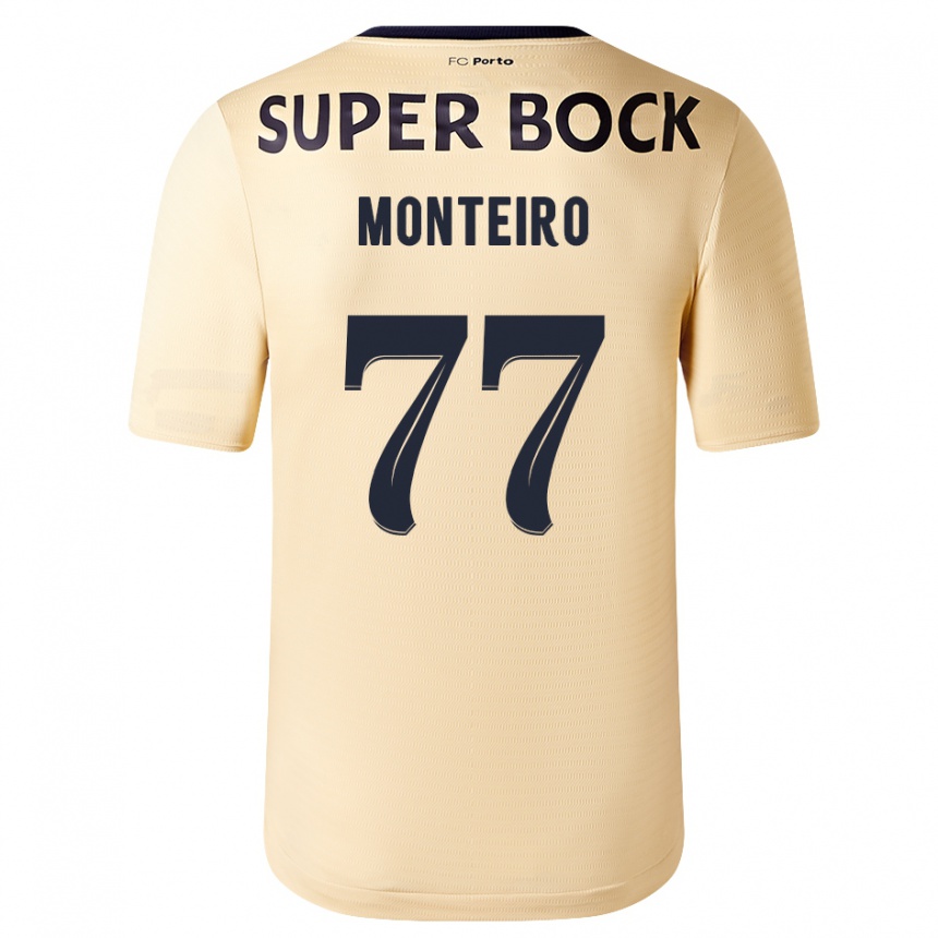 Mujer Fútbol Camiseta Rui Monteiro #77 Beige-Dorado 2ª Equipación 2023/24 Perú