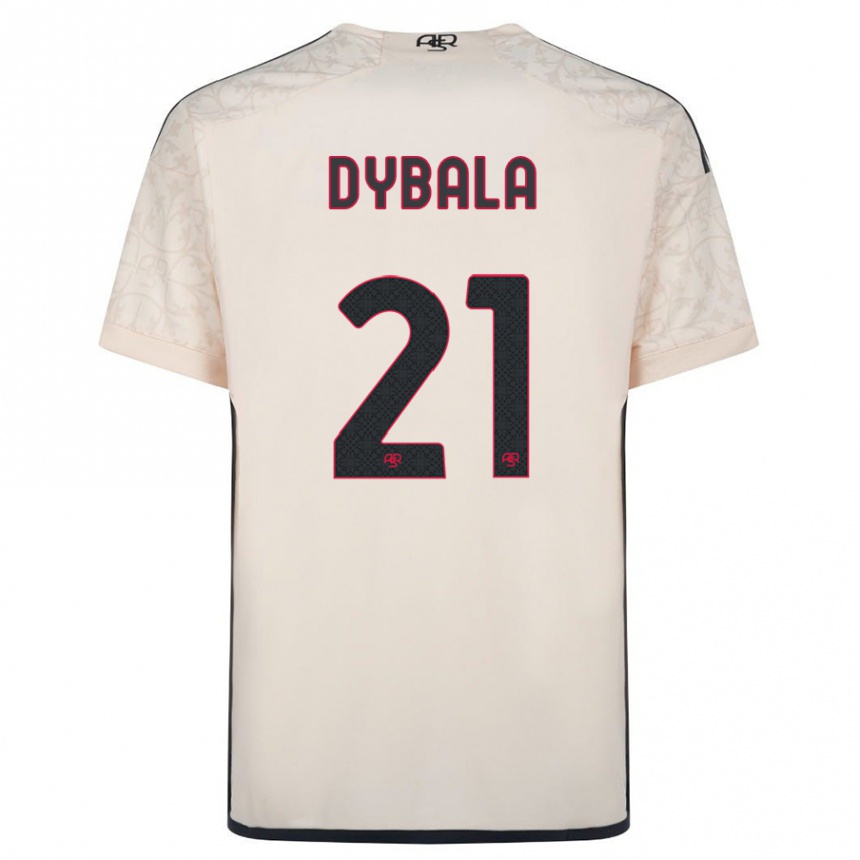 Mujer Fútbol Camiseta Paulo Dybala #21 Blanquecino 2ª Equipación 2023/24 Perú