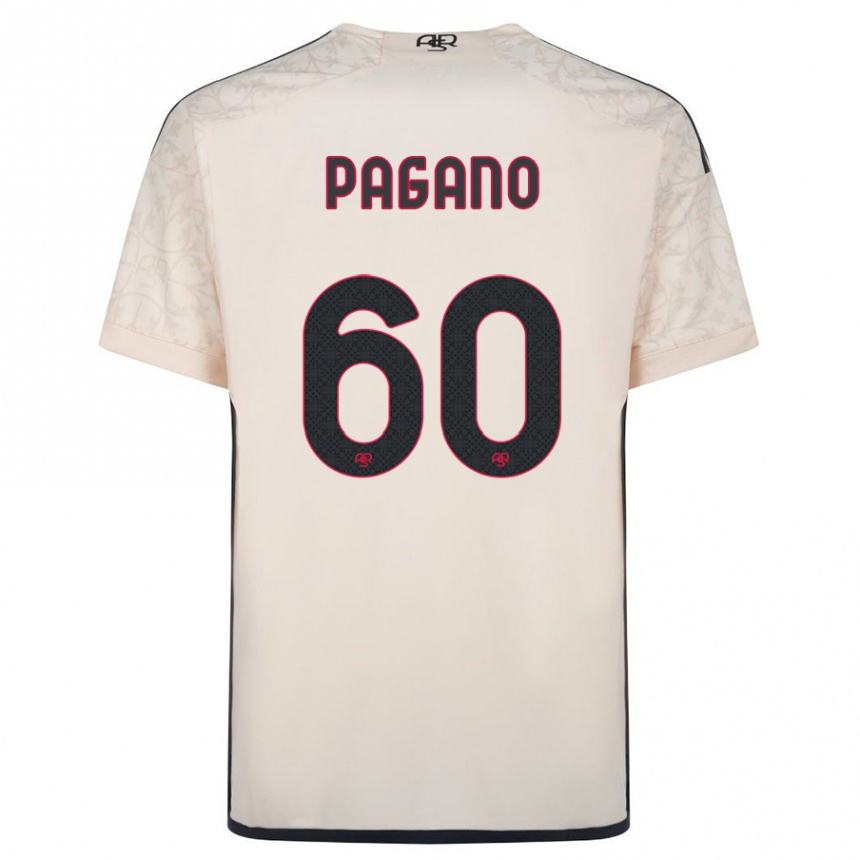 Mujer Fútbol Camiseta Riccardo Pagano #60 Blanquecino 2ª Equipación 2023/24 Perú